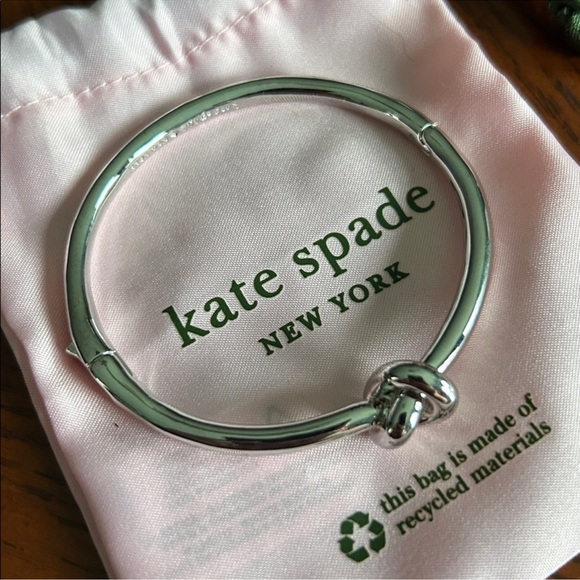 Kate Spade Silver Sailers Knot Hinge Brangle - Picture 7 of 8